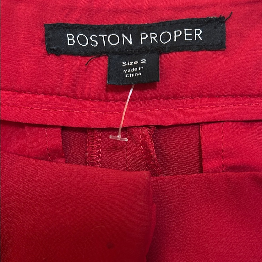 Set of 4 like-new Boston Proper Women's Trousers - Red, Tan, Pink, Cream - Picture 5 of 7